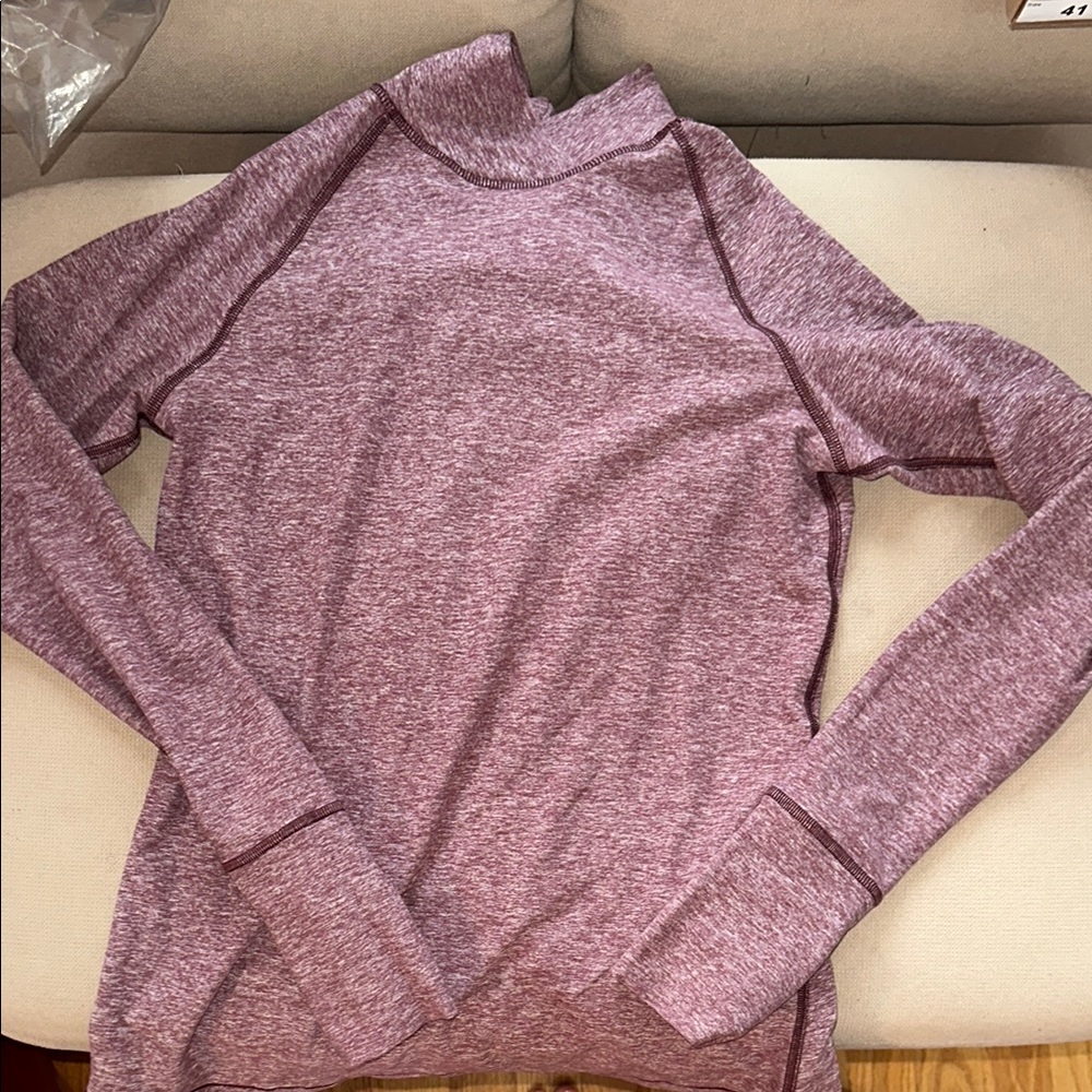 Heathered Purple Long Sleeve Top